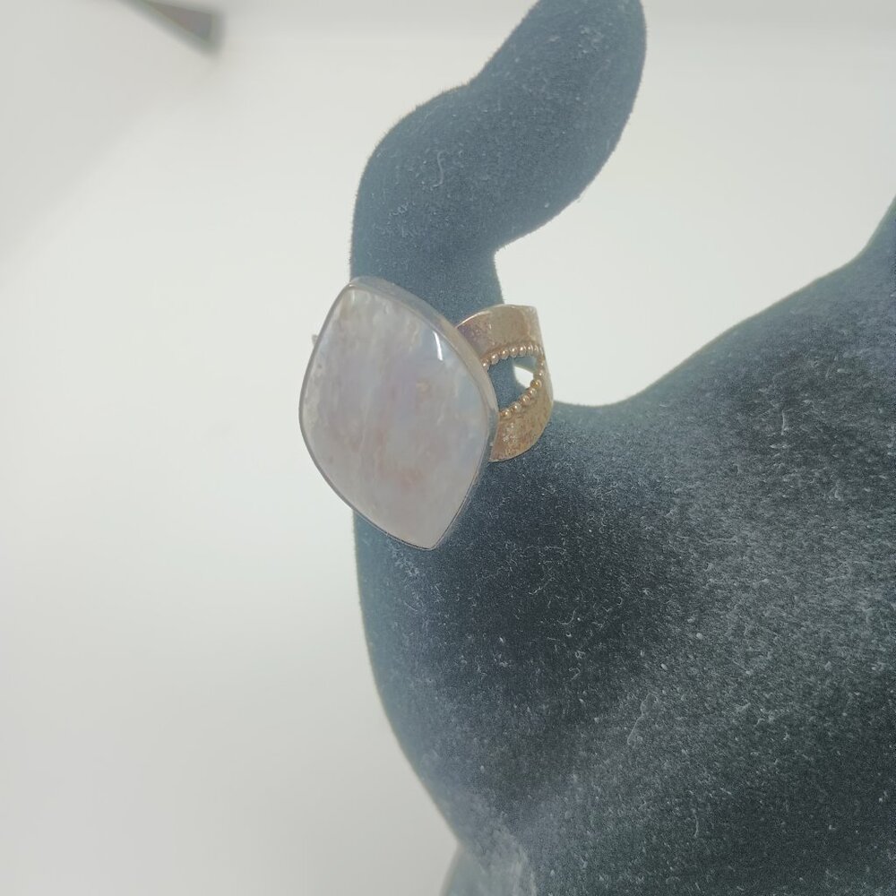 Vintage Jay King Sterling Silver Agate Ring.Size 10 - Picture 2 of 5